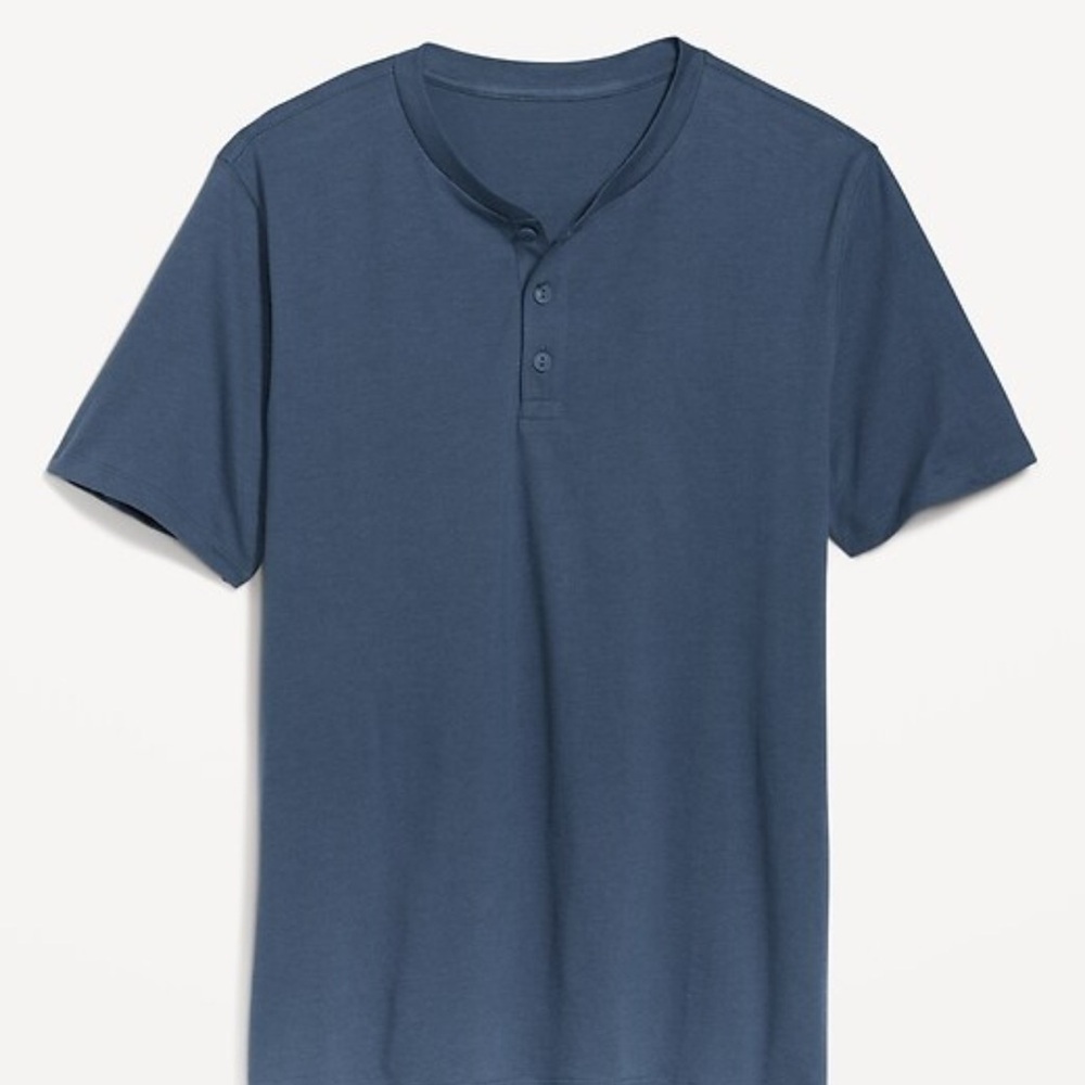Robert Barakett Men's Blue Henley Shirt Size L